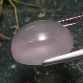 Quartz rose rose naturelle coupe ovale, 13,39 ct, translucide