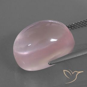 Quartz rose Rose clair naturelle ovale, 15.32 ct, Transparent / Translucide