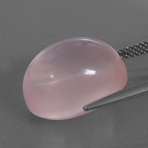 Quartz rose rose naturelle transparent, 14,96 ct, transparent / translucide