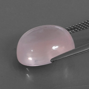 Quartz rose rose naturelle transparent, 9,72 ct, transparent / translucide