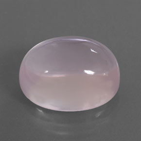 Quartz rose rose naturelle coupe ovale, 12,86 ct, transparent