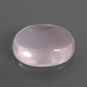 Quartz rose rose naturelle coupe ovale, 9,98 ct, transparent