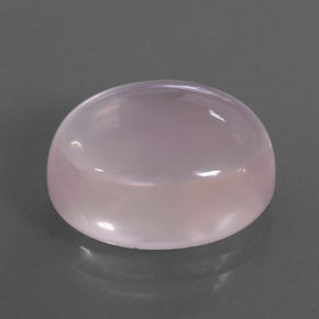 Quartz rose rose naturelle coupe ovale, 12,72 ct, transparent