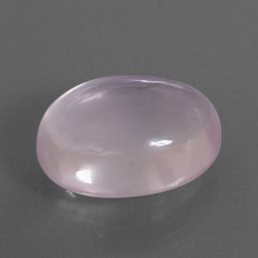 Quartz rose rose naturelle coupe ovale, 10,77 ct, transparent