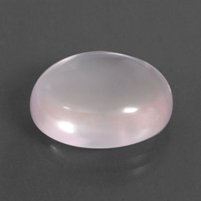 Quartz rose rose naturelle coupe ovale, 10,39 ct, transparent