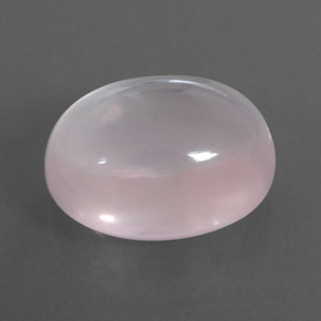 Quartz rose rose naturelle coupe ovale, 12,63 ct, transparent