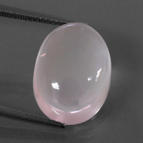 Quartz Rose Rose très clair naturelle Coupe ovale, 12.08 ct, Transparent