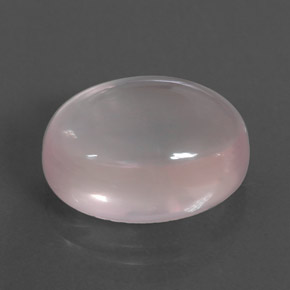 Quartz rose rose naturelle coupe ovale, 11,47 ct, transparent