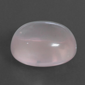 Quartz rose rose naturelle coupe ovale, 8,63 ct, transparent