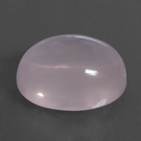 Quartz rose rose naturelle coupe ovale, 11,87 ct, transparent
