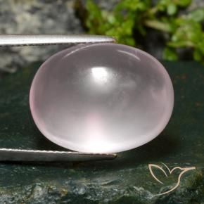 Quartz rose Rose rosé très clair naturelle ovale, 22.88 ct, Transparent