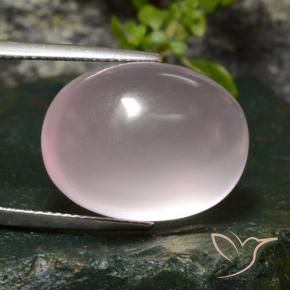 Quartz rose Rose léger naturelle ovale, 26.89 ct, Transparent