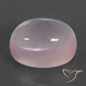Quartz rose Rose clair naturelle ovale, 21.17 ct, Transparent