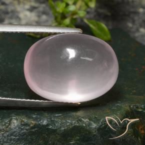 Quartz rose Rose naturelle ovale, 20.08 ct, Transparent