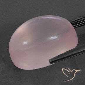 Quartz rose Rose naturelle ovale, 19.84 ct, Transparent / Translucide