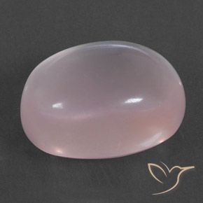 Quartz rose Rose clair naturelle ovale, 18.41 ct, Transparent