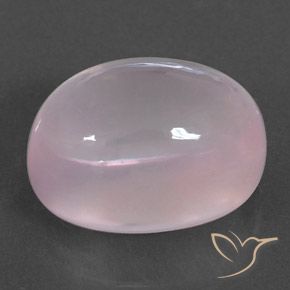 Quartz rose Rose bubblegum naturelle ovale, 19.62 ct, Transparent