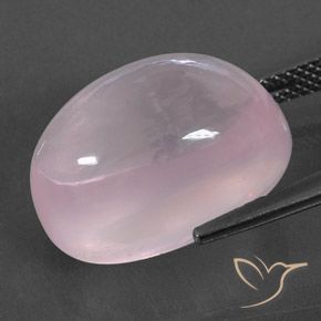 Quartz rose Rose bubblegum naturelle ovale, 19.62 ct, Transparent