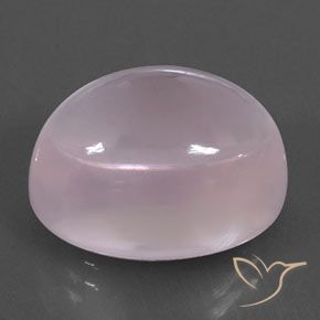 Quartz rose Rose bubblegum naturelle ovale, 20.28 ct, Transparent
