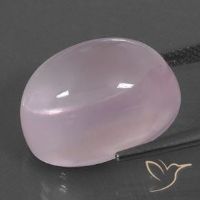 Quartz rose Rose bubblegum naturelle ovale, 20.28 ct, Transparent