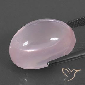 Quartz rose Light Pink  naturelle ovale, 19.02 ct, Transparent
