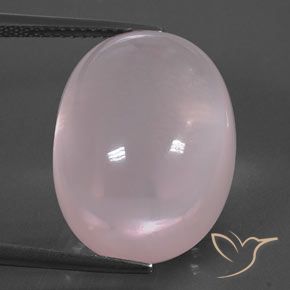 24.14ct Naturel Light Pink  Quartz Rose, ovale, Transparent