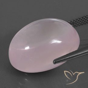 Quartz rose Light Pink  naturelle ovale, 24.14 ct, Transparent