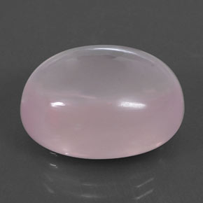 Quartz rose rose naturelle coupe ovale, 24,48 ct, transparent