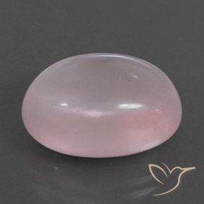 Quartz rose Rose léger naturelle ovale, 15.59 ct, Transparent