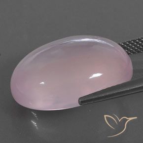 Quartz rose Rose bubblegum naturelle ovale, 19.37 ct, Transparent