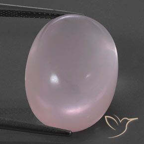 24.88ct Naturel Light Pink  Quartz Rose, ovale, Transparent