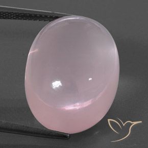 24.85ct Naturel Light Pink  Quartz Rose, ovale, Transparent
