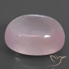 Quartz rose Light Pink  naturelle ovale, 24.85 ct, Transparent