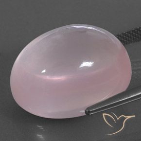 Quartz rose Rose naturelle ovale, 28.99 ct, Transparent