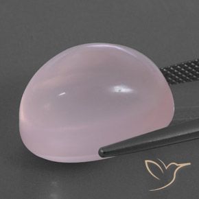 Quartz rose Rose bubblegum naturelle ovale, 22.11 ct, Transparent / Translucide