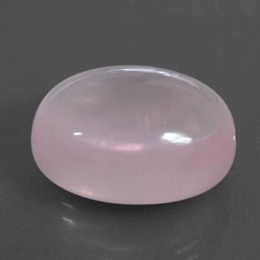 Quartz rose rose naturelle coupe ovale, 25,16 ct, transparent