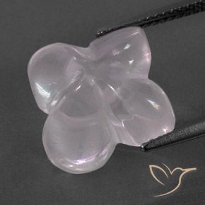 Quartz rose Rose très clair naturelle Taille Fleur, 9.66 ct, Transparent / Translucide