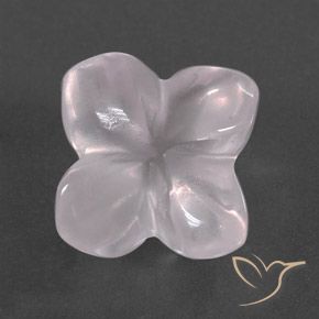 8.83ct Naturel Rose rosé très clair Quartz Rose, Taille Fleur, Transparent / Translucide