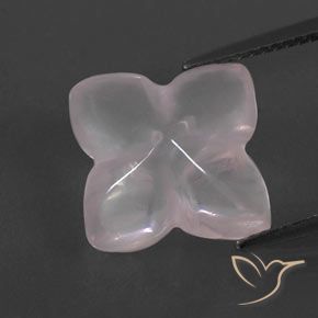8.04ct Naturel Rose très clair Quartz Rose, Taille Fleur, Transparent / Translucide