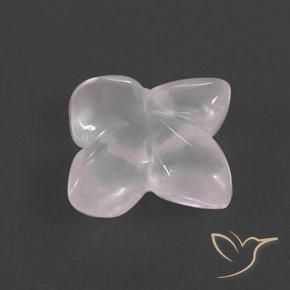 Quartz rose Rose très clair naturelle Taille Fleur, 7.25 ct, Transparent / Translucide