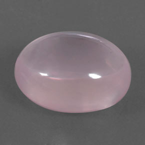 Quartz rose rose naturelle coupe ovale, 21,94 ct, transparent