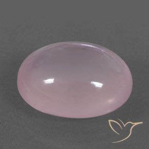 Quartz rose Rose clair naturelle ovale, 17.76 ct, Transparent