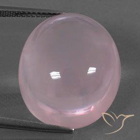 25.47ct Naturel Rose rosé moyen Quartz Rose, ovale, Transparent