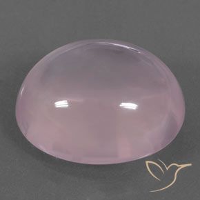 Quartz rose Rose rosé moyen naturelle ovale, 25.47 ct, Transparent