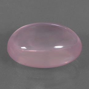 Quartz rose rose naturelle coupe ovale, 19,69 ct, transparent