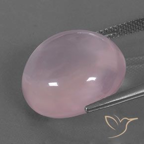 Quartz rose Rose naturelle ovale, 19.27 ct, Transparent