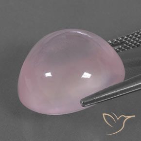 Quartz rose Rose naturelle ovale, 18.94 ct, Transparent