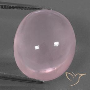 22.65ct Naturel Rose rosé moyen Quartz rose, ovale, Transparent