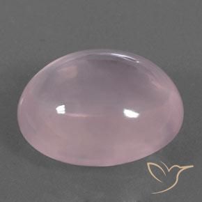Quartz rose Rose rosé moyen naturelle ovale, 22.65 ct, Transparent