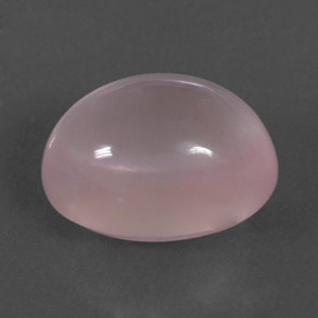 Quartz rose rose naturelle coupe ovale, 17,73 ct, transparent